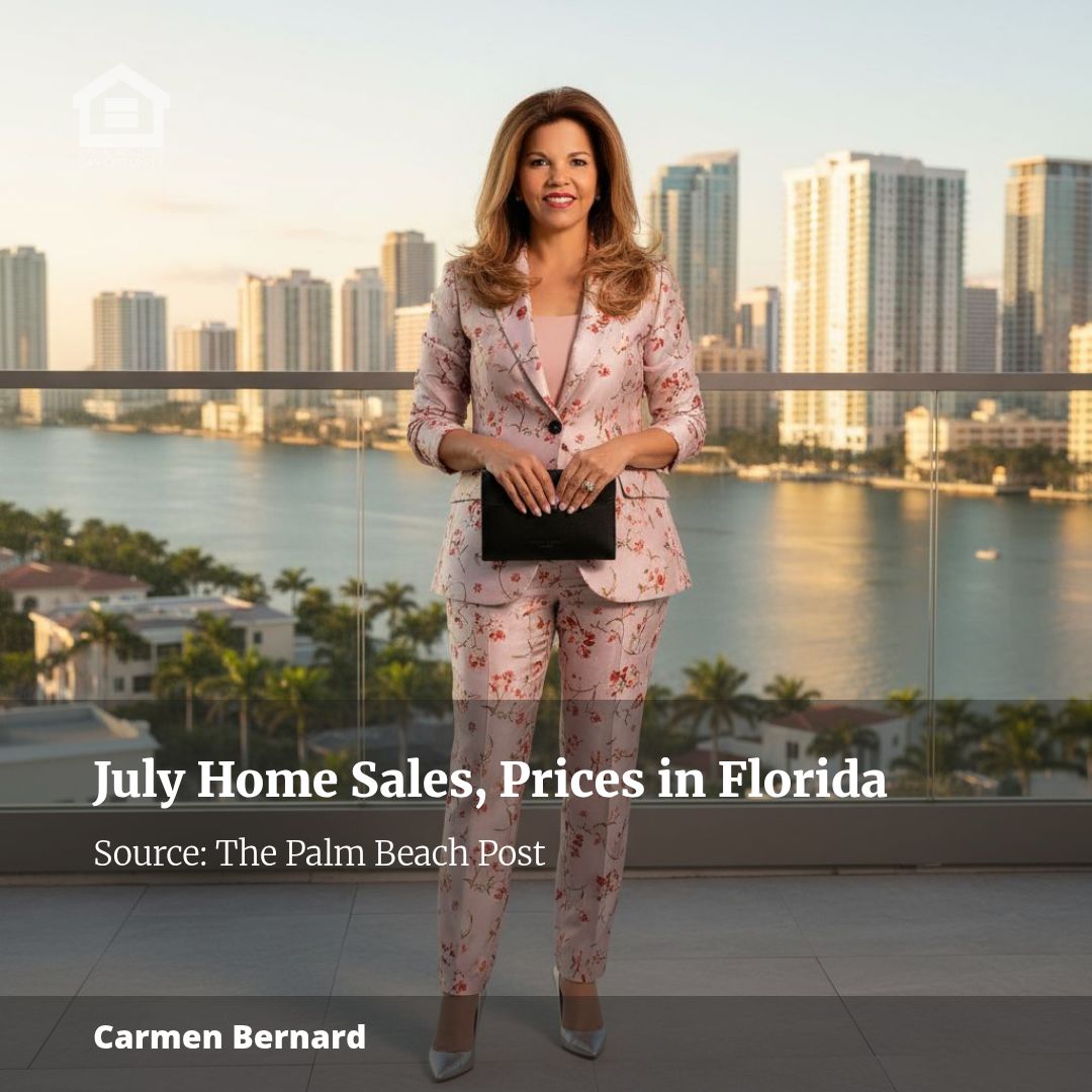 How July home sales, prices fared in your part of Florida